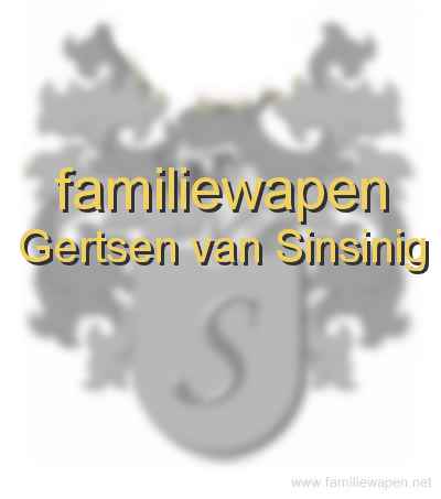 familiewapen Gertsen van Sinsinig