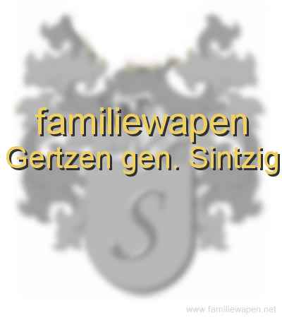 familiewapen Gertzen gen. Sintzig