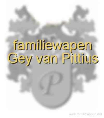 familiewapen Gey van Pittius