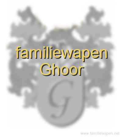 familiewapen Ghoor