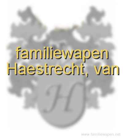 familiewapen Haestrecht, van