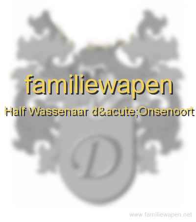 familiewapen Half Wassenaar d´Onsenoort