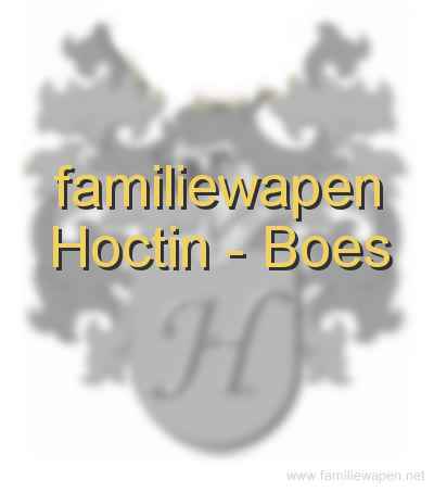 familiewapen Hoctin - Boes