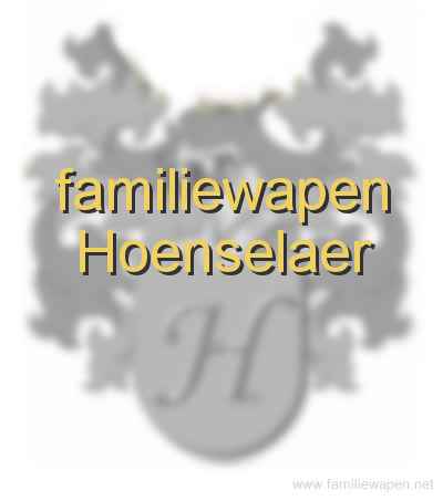 familiewapen Hoenselaer