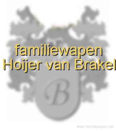 familiewapen Hoijer van Brakel