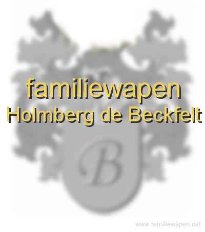 familiewapen Holmberg de Beckfelt