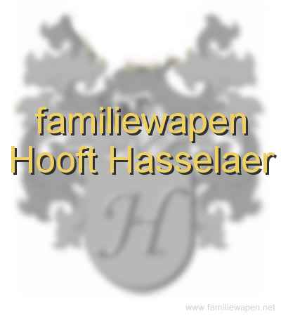 familiewapen Hooft Hasselaer