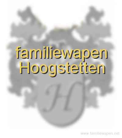 familiewapen Hoogstetten