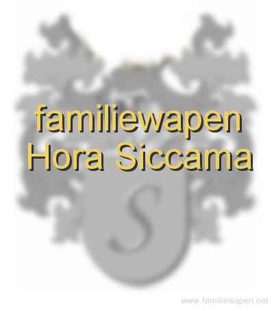 familiewapen Hora Siccama