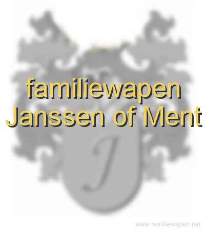 familiewapen Janssen of Ment