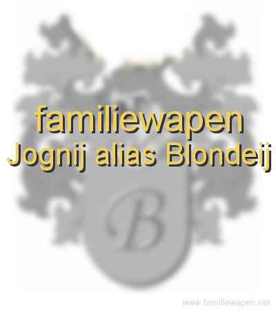 familiewapen Jognij alias Blondeij