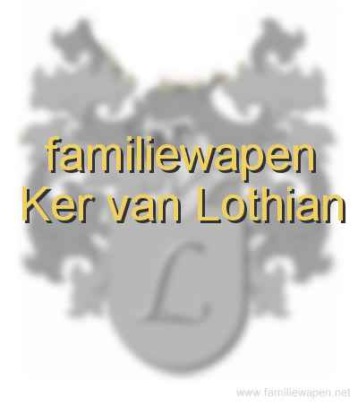 familiewapen Ker van Lothian