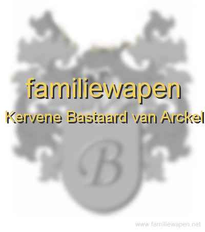 familiewapen Kervene Bastaard van Arckel