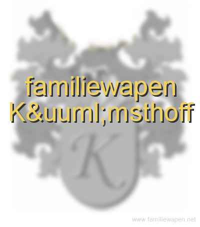 familiewapen Kümsthoff