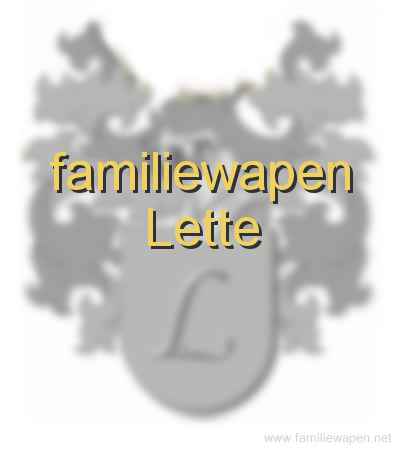 familiewapen Lette