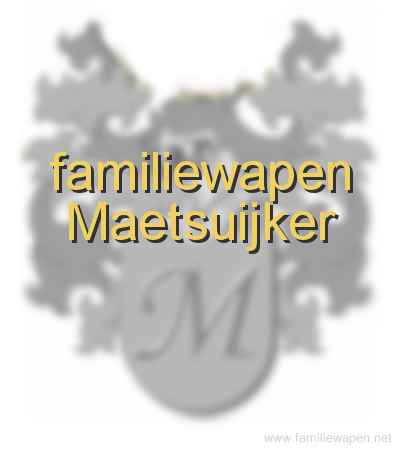 familiewapen Maetsuijker