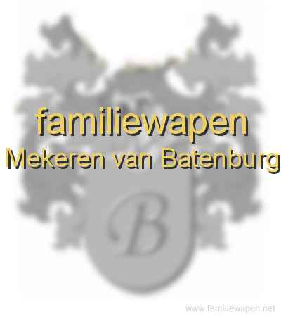 familiewapen Mekeren van Batenburg