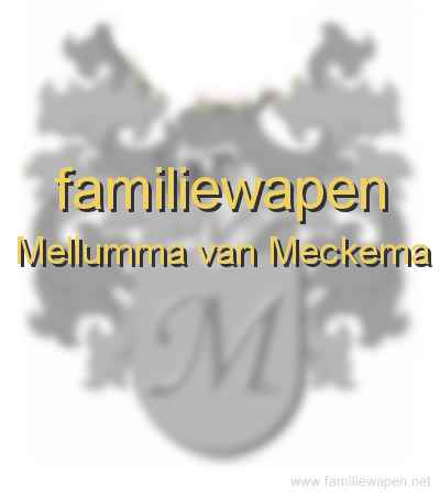 familiewapen Mellumma van Meckema