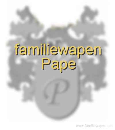 familiewapen Pape