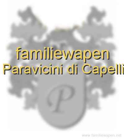 familiewapen Paravicini di Capelli