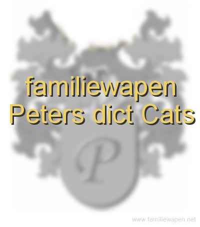 familiewapen Peters dict Cats