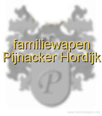 familiewapen Pijnacker Hordijk