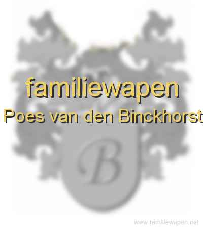 familiewapen Poes van den Binckhorst