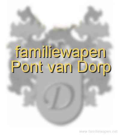 familiewapen Pont van Dorp