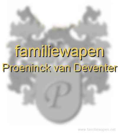 familiewapen Proeninck van Deventer