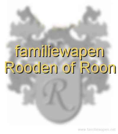 familiewapen Rooden of Roon