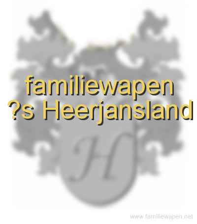 familiewapen ?s Heerjansland