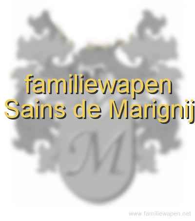 familiewapen Sains de Marignij