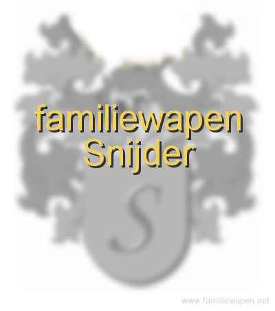 familiewapen Snijder