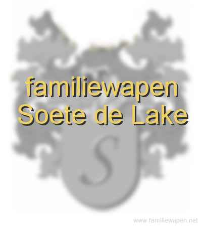 familiewapen Soete de Lake