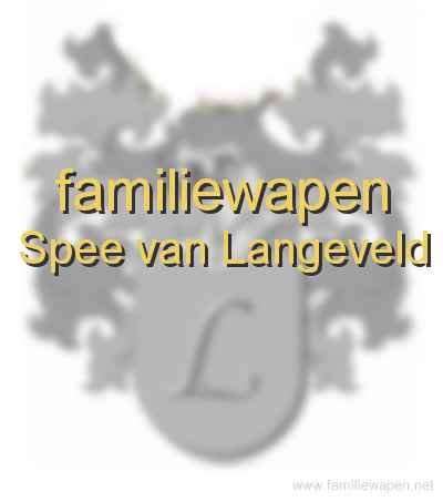 familiewapen Spee van Langeveld