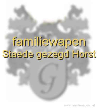 familiewapen Staede gezegd Horst