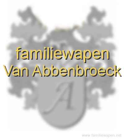 familiewapen Van Abbenbroeck