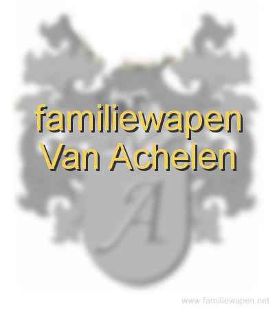 familiewapen Van Achelen