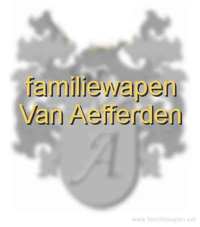 familiewapen Van Aefferden