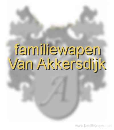 familiewapen Van Akkersdijk