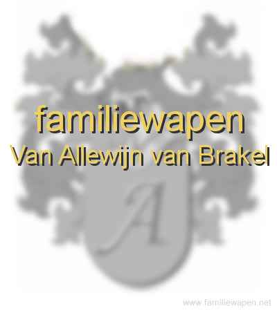 familiewapen Van Allewijn van Brakel