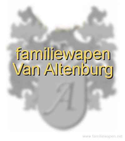 familiewapen Van Altenburg