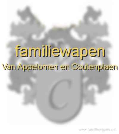 familiewapen Van Appelomen en Coutenplaen