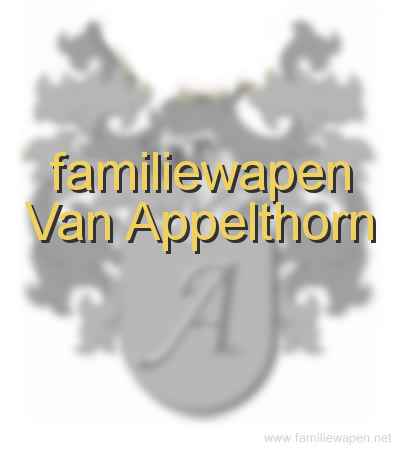 familiewapen Van Appelthorn