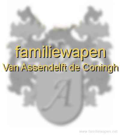 familiewapen Van Assendelft de Coningh