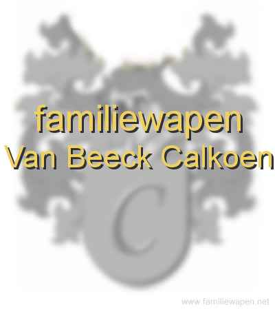 familiewapen Van Beeck Calkoen