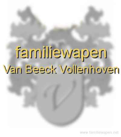 familiewapen Van Beeck Vollenhoven