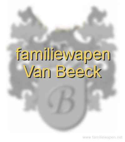 familiewapen Van Beeck