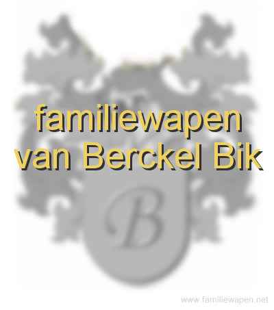 familiewapen van Berckel Bik