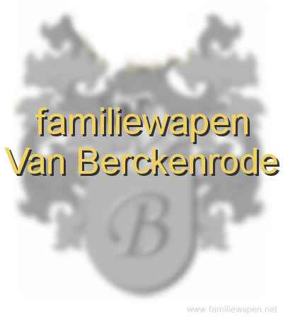 familiewapen Van Berckenrode